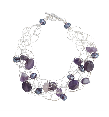 Pulsera Tejido Amatista